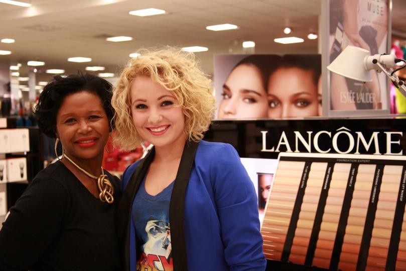 The VIP with Lancôme makeup artist Pam at Belk University Mall. Thanks so much, Pam, for making me look a little bit more fabulous with a makeup touch up! You are absolutely precious!
