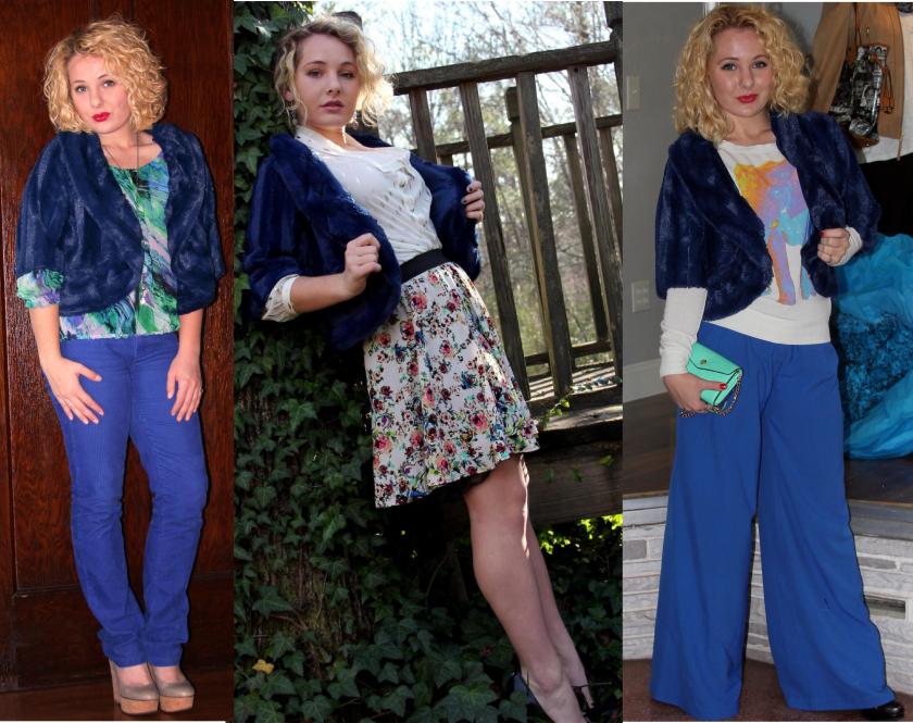 Here are two previous ways I have worn my cobalt, faux fur shawl on the blog + a snazzy new way to wear it. Who knew blue "fur" could be so versatile?! Floral Skirt: https://vintageinspiredpassionista.com/2013/01/04/omg-its-2013-part-two/ Elephant Sweater: https://vintageinspiredpassionista.com/2014/11/03/vip-scrapbook-4u-ultimate-girls-day-out-comes-to-johnson-city-tn/