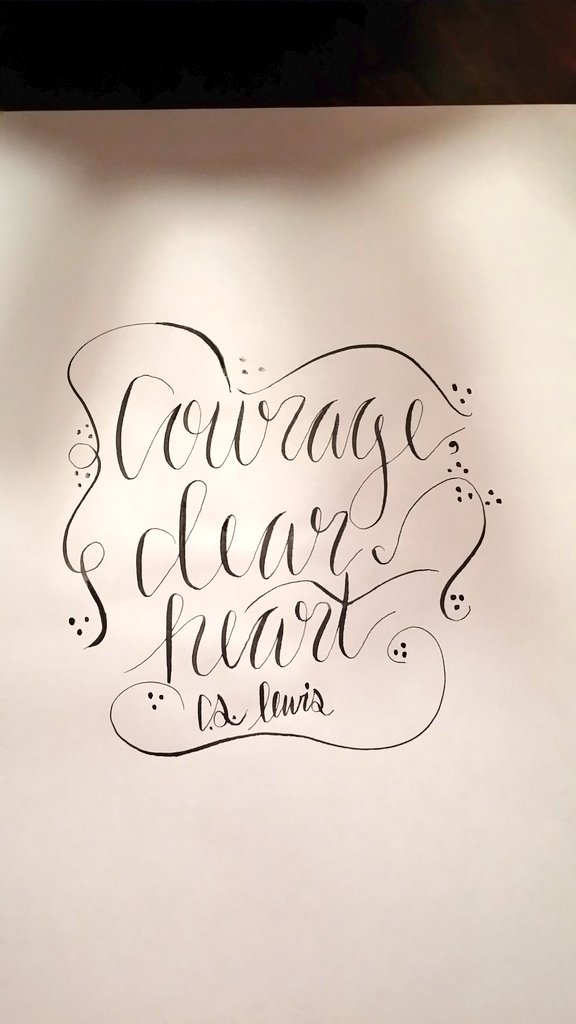 Day 4--I quite like the way this doodle worked out! Such a simple quote with great meaning! Still have a little work to do on my writing though *wink*